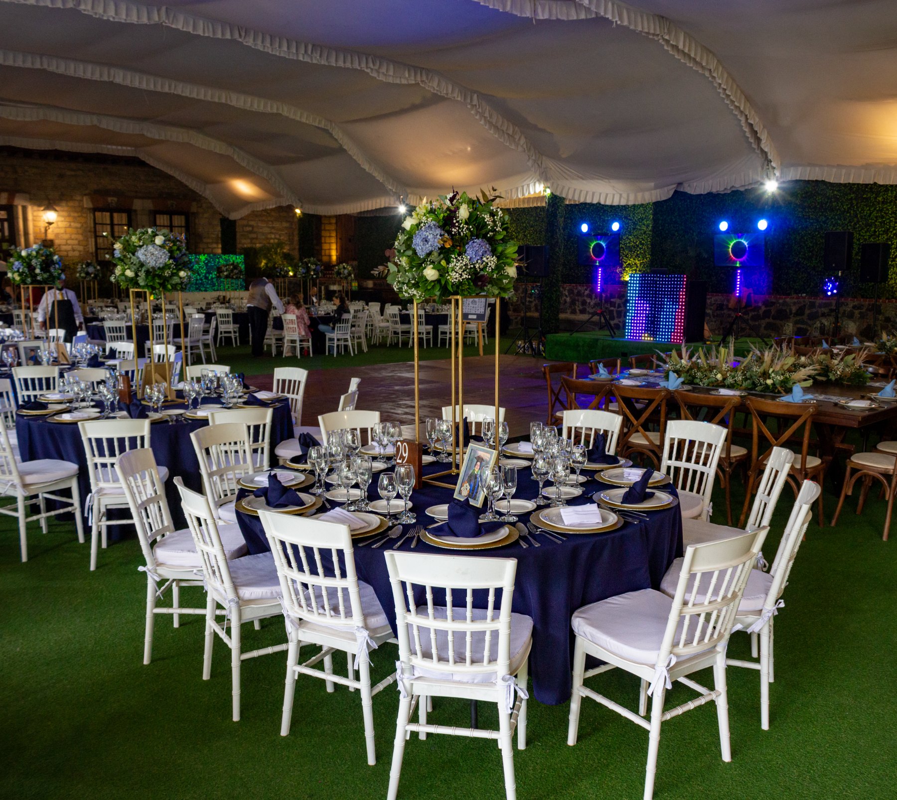 Panorámica de salón de graduación